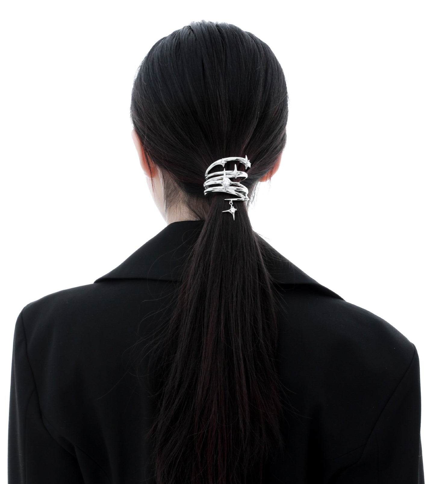 Original and niche design of four starred ponytail hair clip and accessories, high-end hair clip and headwear, 2024 new model