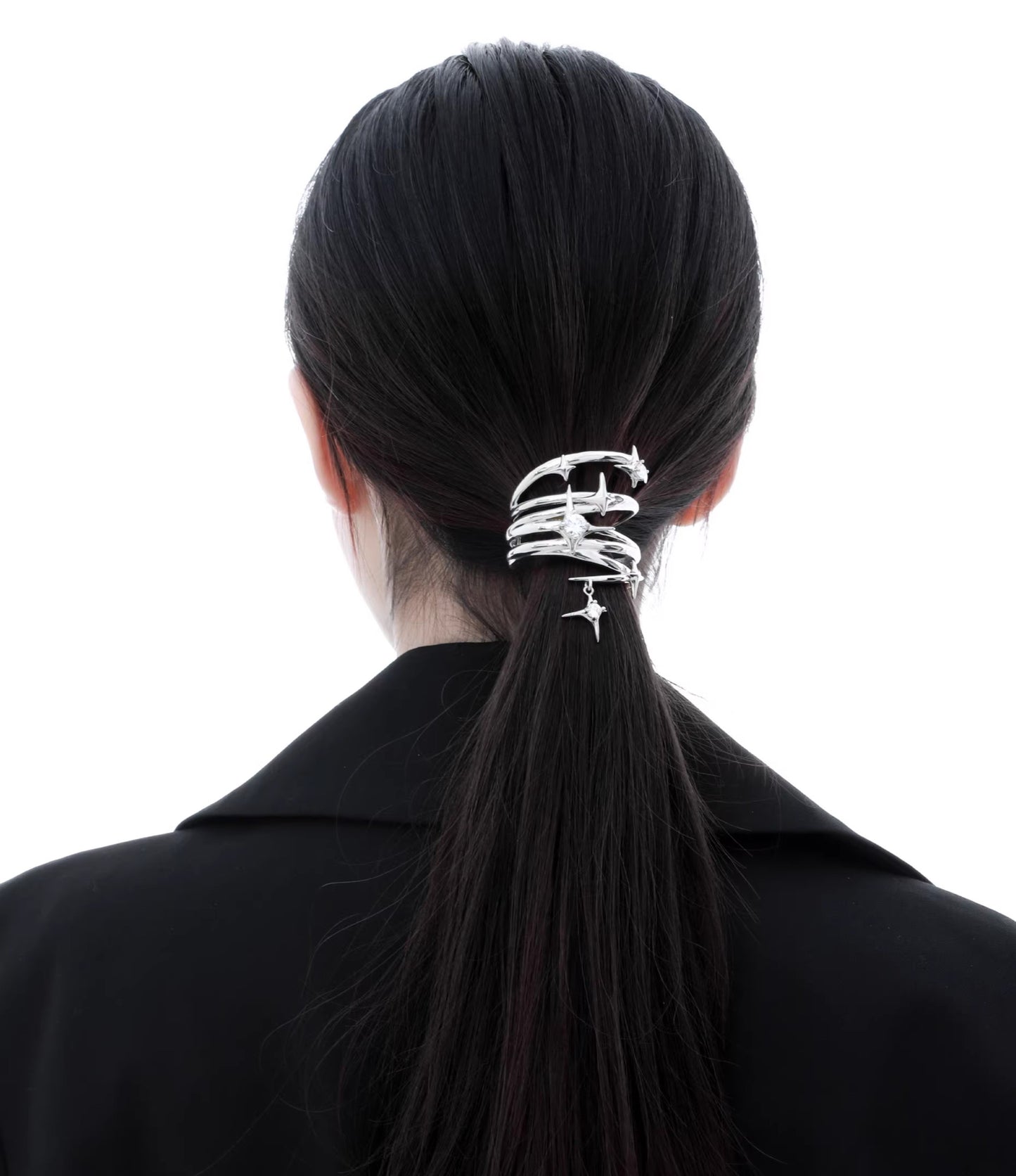 Original and niche design of four starred ponytail hair clip and accessories, high-end hair clip and headwear, 2024 new model