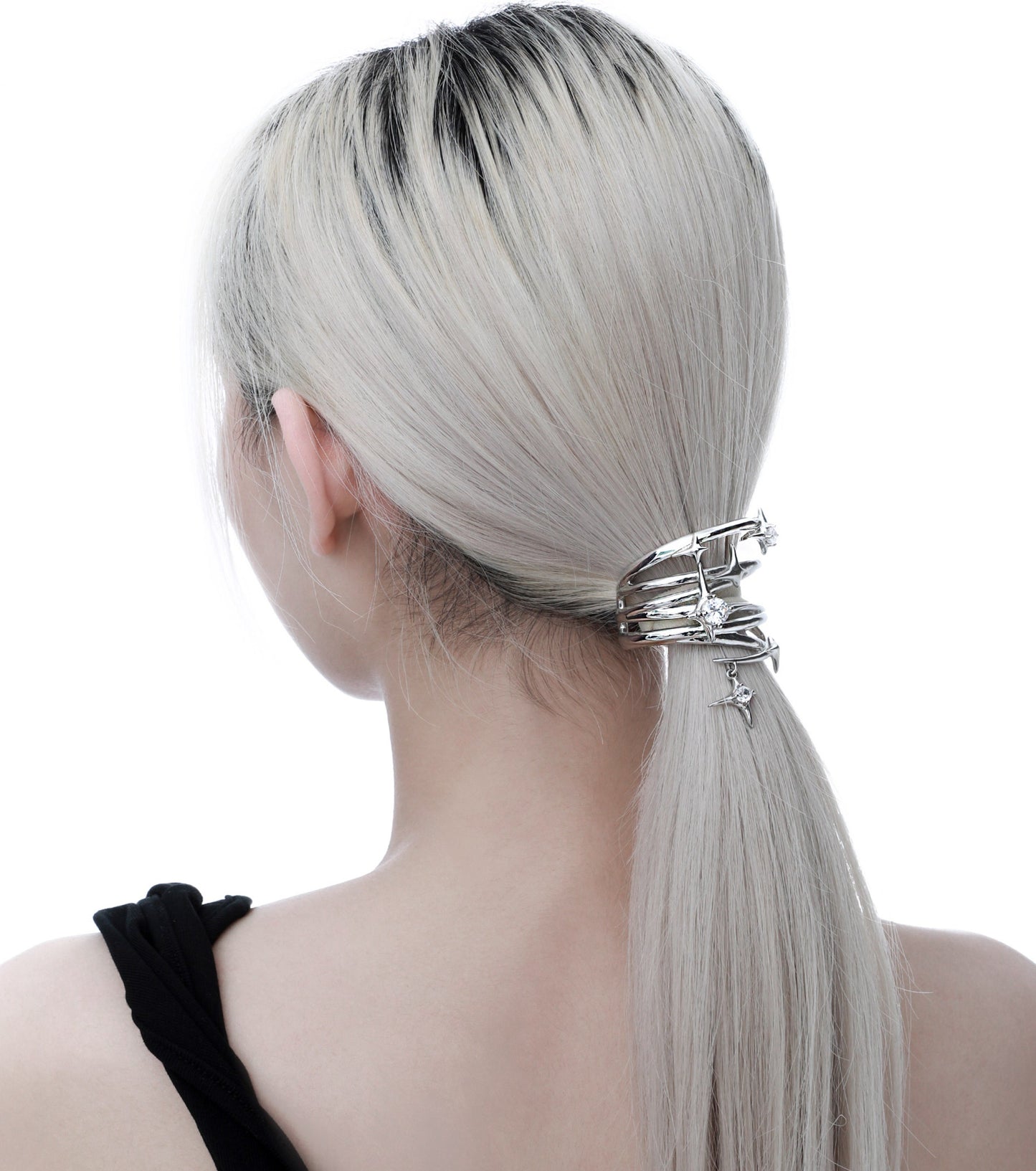 Original and niche design of four starred ponytail hair clip and accessories, high-end hair clip and headwear, 2024 new model